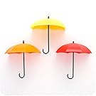 CLSstar Colorful Umbrella Wall Rack Wall Key Holder Key Organizer For Keys-Easy to Mount(Red,Orange,Yellow)
