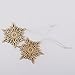 rosenice 10pcs Wooden Snowflake Pendant Christmas Decoration Embellishments with String