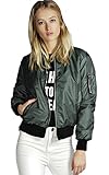 Eshion Womens Classic Short Padded Bomber Jacket Coat Quilted Jacket
