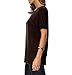 Sarin Mathews Women's Casual Round Neck Loose Fit Short Sleeve T-Shirt Blouse Tops Chocolate XL