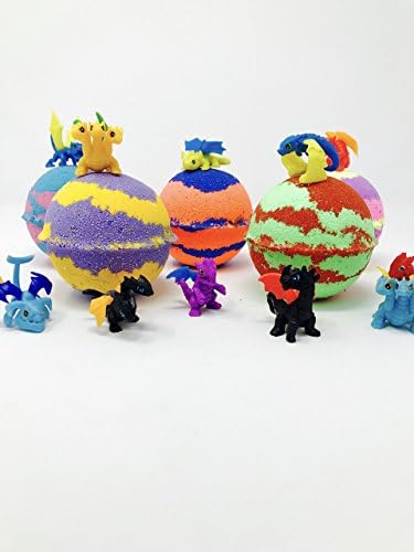 Sale! 10 7.0 oz Dragon Bath Bomb Lush Like Party Favor Set with Dragon Mini Figure.