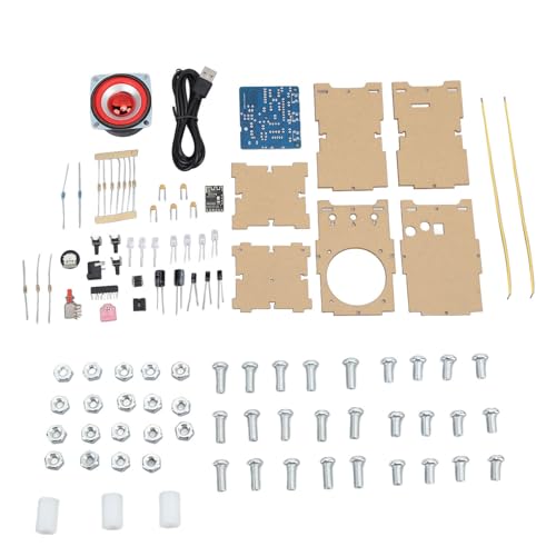 Garosa DIY Bluetooth Speaker Kit, Soldering Project, Mini Electronic Amplifier, LM386 Chip, 5W 4 Ohm Speaker, DC5V Power, Acrylic and PCB Material