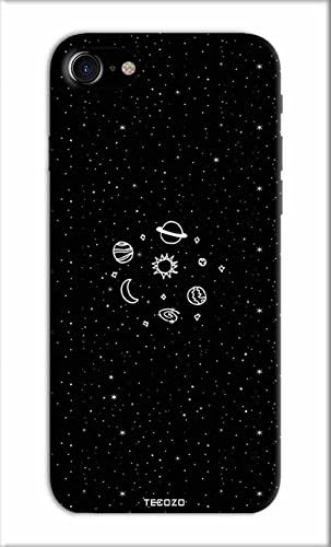 Tecozo Designer Printed Back Cover/Hard Case for iPhone 8 (Galaxy Art Design/Patterns) - Black