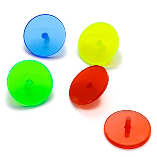 WEFOO 100 Pcs Plastic Transparent Golf Ball Position Marker Random Color Marker Mark