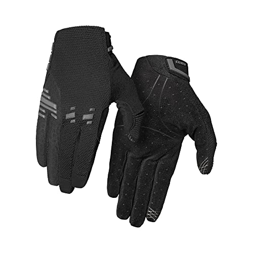 Giro Havoc (S-2X) Trail Gloves, Seamless Pre-Curved Palm, Ariaprene Mesh, TPR Knuckle Protection, Hook-and-Loop Closure, Breathable, Durable Grip, Color: Black, Size: S