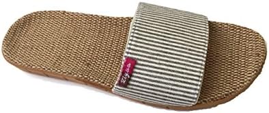 HomyWolf Unisex Open-Toe Flax Slipper, Home Slippers, House Sandals for Summer Lightweight Breathable