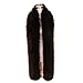 Men Women Winter Warm Faux Fox Raccoon Fur Collar Stole Long Scarf Shawl (Pure Black)