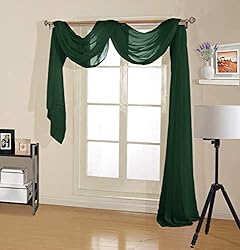 Decotex Premium Quality Sheer Voile Scarf Valance
