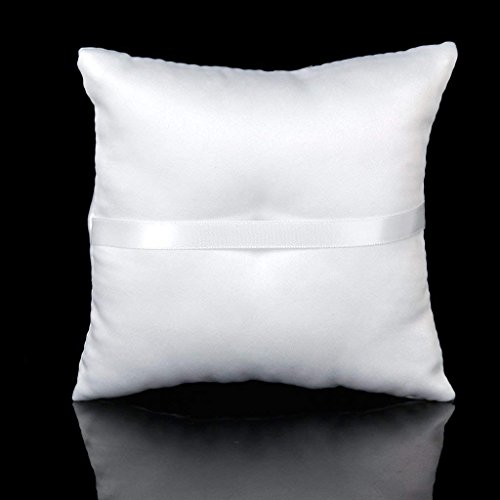 Potelin Ring Pillow Wedding Ring Bearer Cushion White 15 cm x 15 cm