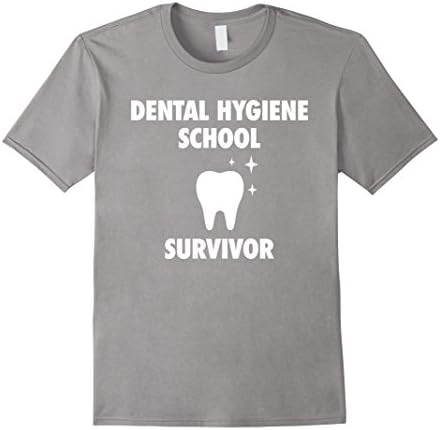 Men's Dental Hygiene School Survivor T-Shirt - Hygienist Grad Gift Medium Slate