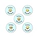 Personalized Waterproof No-Sew Laundry Safe Stick-on Label Dots for Clothing (Emoji Theme)