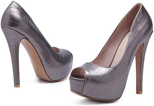 dark grey platform heels