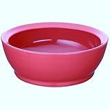 Calibowl Non-Spill Low Profile Bowls with Non-Slip Base, 12-Ounce Pink