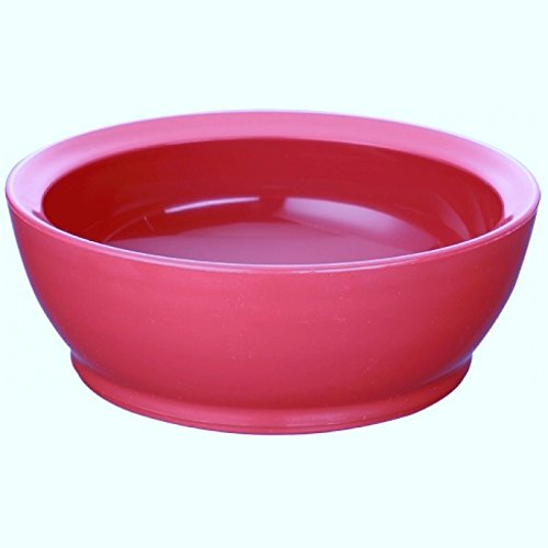 Calibowl Non-Spill Low Profile Bowls with Non-Slip Base, 12-Ounce Pink