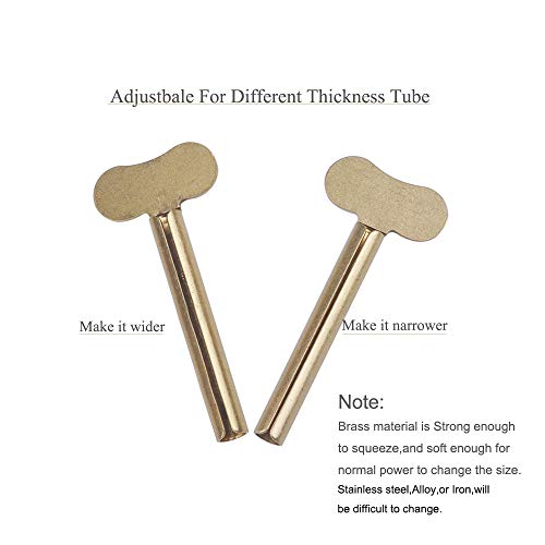 KePu Natural Brass Tube Toothpaste Squeezer Roller,Metal Ointment