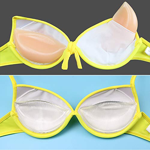 Bra Pad Inserts, Soft Silicone Bra Inserts Breast Enhancer Waterproof Bra Push Up Pads for Bikini/Sport Bra/Dress, Clear