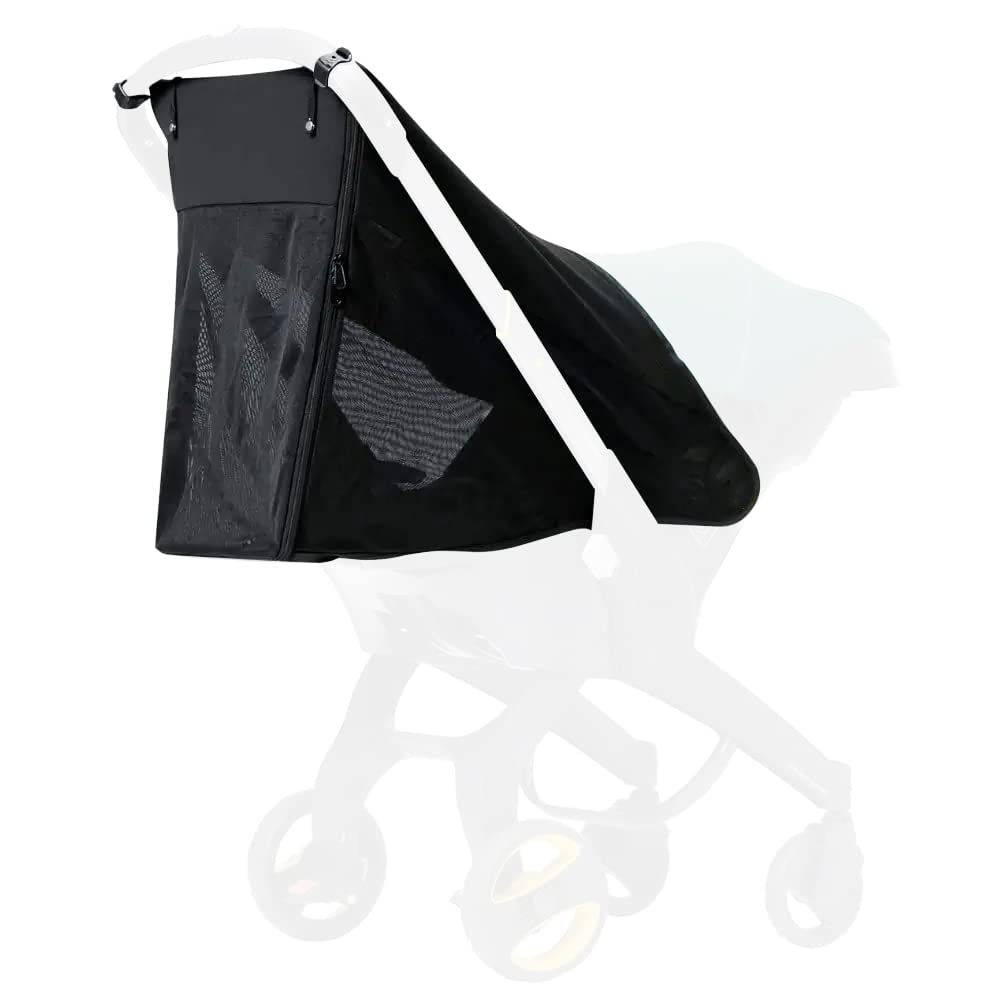 iNszkoos 360° Full Coverage Stroller Sun Shade Compatible with Doona Baby Stroller & Carseat, Pram Sun Protection Canopy, Anti-UV Stroller Blackout Cover Shield, Stroller Sun Cover Mosquito Net