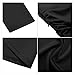 MISSKY Women Sexy V-neck 3 4 Sleeve Slimming Tunic Fit and Flare Waist Crossover Business Church Dress Casual Black M