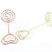 CSPRING Heart Shape Wire Metal Picture Display Table Number Holder Stand Clips Place Card Holders for Wedding Party Menu Name Desk, 24PCS (Rose Gold)