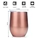 Wine Tumbler, Soft Digits Stainless Steel Stemless Wine Glass Tumbler, 12 oz Double Wall Vacuum Insulated Travel Tumbler Cup for Coffee, Wine, Cocktails, Ice Cream, Champagne - Rose Gold
