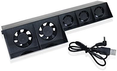 USB External 5-Fan Super Turbo Temperature Cooling Fan Cooler for Playstation 4 PS4 Gaming Console with FREE USB Cable by Coolbuy112