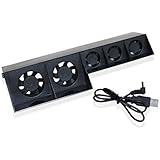 USB External 5-Fan Super Turbo Temperature Cooling Fan Cooler for Playstation 4 PS4 Gaming Console with FREE USB Cable by Coolbuy112