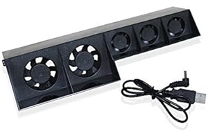 SNNISTTEK USB External 5-Fan Super Turbo Temperature Cooling Fan Cooler for Playstation 4 PS4 Gaming Console with FREE USB Cable by Coolbuy112