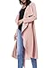 Kate Kasin Women's Casual Spring Long Trench Coat with Belt(S Light Pink)