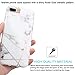 JAHOLAN Shiny Rose Gold Geometric Marble Design Clear Bumper TPU Soft Rubber Silicone Phone Case Compatible with iPhone 7 Plus/8 Plus/6 Plus/6S Plus - White