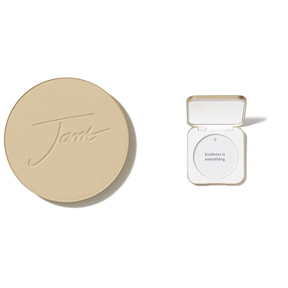 jane iredale PurePressed Base Mineral Foundation Refillable Compact Set| Semi Matte Pressed Powder with SPF | Talc Free, Vegan, Cruelty-Free