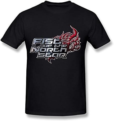 BoAlyn Men's Fist Of The North Star Logo Shirt Medium Black