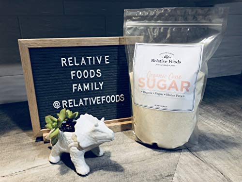 Organic Cane Sugar 5 pounds - Packaged in the USA - In our gluten free, allergen free facility - Heavy duty package with a resealable zipper - Relative Foods a Family owned business - Thumbnail 2
