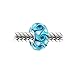 Blue glass Swirl 925 Silver Murano glass Lampwork Bead Charm