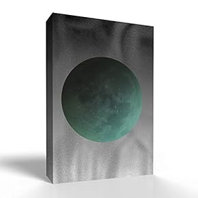 Canvas Wall Art - Super Big Moon Poster for Bedroom - Modern Home Art Stretched and Framed Ready to Hang - 12x18 inches