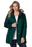 Roamans Women's Plus Size Quilted Short Parka