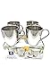 Double Wall Stainless Steel Set of 4 Mugs