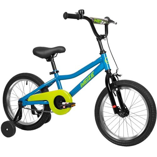 WEIZE Kids Bikes 16 Inch Children Bicycle with Basket for Boys Girls