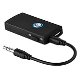 Apsung Bluetooth 4.1 Transmitter Receiver, 2-in-1 Wireless 3.5mm Adapter Audio Wireless Adapter for TV Car Stereos PC Laptop MP3 Tablets iPhone iPod Speakers Headphones Earphones