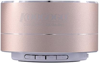 KOOGOGO A10 Stereo Wireless Bluetooth Speaker Smart Mini Portable MP3 Player Mate with Metal Case, Built-in MIC, Bluetooth/LINE-IN(aux)/TF(micro SD Card) ,Support Smartphone,Computers (Gold)