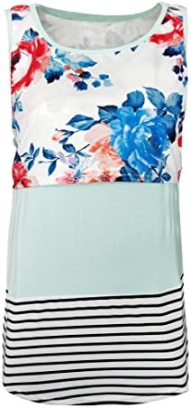 Chulianyouhuo Women Breastfeeding Nursing Tops Lace Floral Sleeveless Maternity Cami Tops (L, Light Green)
