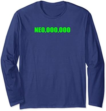 Unisex Neo Coin Cryptocurrency Long Sleeve T-Shirt Medium Navy