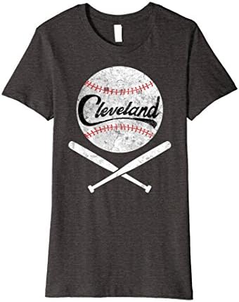 Womens Distressed shirt Cleveland Ohio Baseball fractal tee Medium Dark Heather