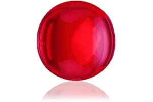 Gryrigns Round Cabochons Loose Synthetic Ruby Stone Flatback Red Created Corundum Gemstone 3A VVS (6.48cts to 39.3cts, 1Pcs)