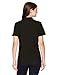 Hanes Short Sleeve Pique Shirt, Four-Button Midweight Polo for Women, Black, Medium