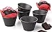 Set of 6 Nonstick Individual Molds Chocolate Molten Pans Pudding Cups Raspberry Souffle Pot Pie Darioles Ramekins Brownies Tumblers Popovers - Size 3.2 Inches