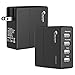i-Blason 4 Port USB Travel Wall Charger Hub 34W with Smart Charge Technology for Apple iPhone 6, 6S, 6 Plus, iPad Air, Mini, iPod Touch, nano, most other phones and tablets (4 Ports)