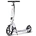 Goplus Kick Scooter for Kids Deluxe Aluminum 2 Wheels Glider Adjustable Height with Shoulder Strap and Kickstand Gift for Kids (White)
