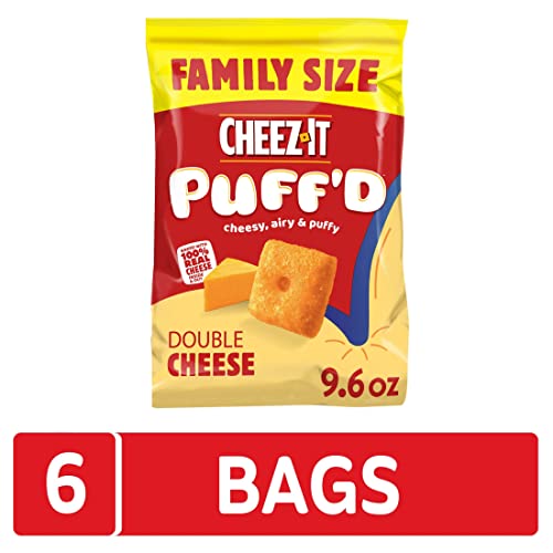 CheezIt Puff'd Cheesy Baked Snacks, Puffed Snack Crackers, Kids Snacks