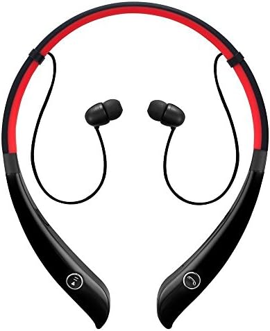 Coiwin HV-930 Wireless Bluetooth Headsets Hand-free Headphones Neckband Noise Canceling with Magnet Holders for Light Sports (HV-930-Red)