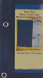 Vinyl Shower Curtain Liner with Metal Grommets & Magnets (Navy Blue)